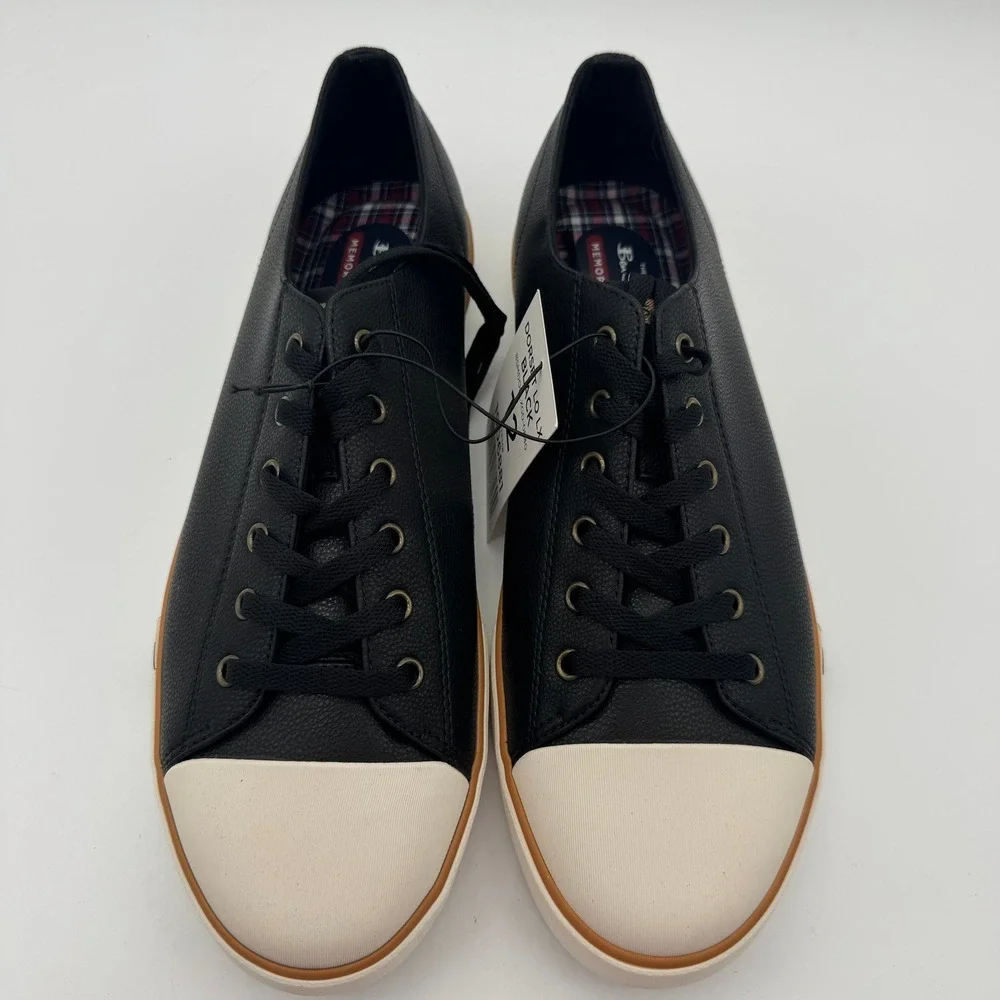 Ben Sherman Dorset Lo LX Black Low Top Sneakers Men's Size‎ 12 NEW